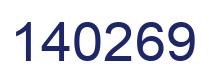 Number 140269 blue image