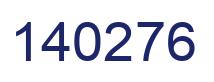 Number 140276 blue image