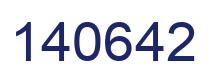 Number 140642 blue image