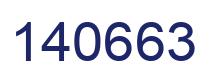Number 140663 blue image