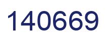 Number 140669 blue image