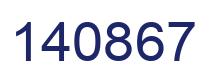 Number 140867 blue image