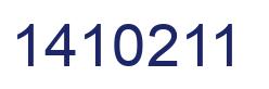 Number 1410211 blue image