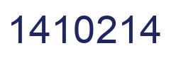 Number 1410214 blue image