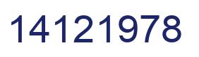 Number 14121978 blue image