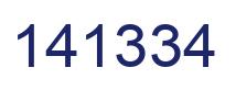 Number 141334 blue image