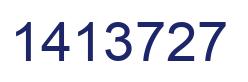 Number 1413727 blue image