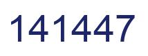 Number 141447 blue image