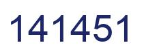 Number 141451 blue image