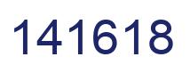 Number 141618 blue image