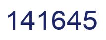 Number 141645 blue image