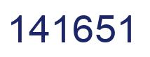 Number 141651 blue image