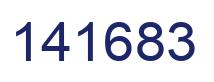 Number 141683 blue image