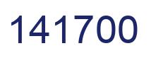 Number 141700 blue image