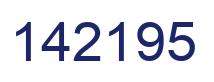 Number 142195 blue image