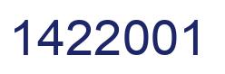 Número 1422001 imagen azul