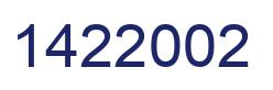 Número 1422002 imagen azul