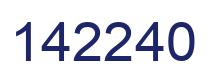 Number 142240 blue image