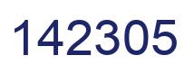 Number 142305 blue image