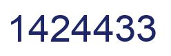 Number 1424433 blue image