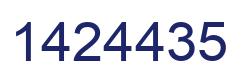 Number 1424435 blue image