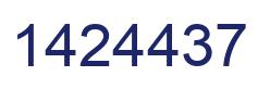 Number 1424437 blue image