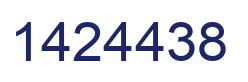 Number 1424438 blue image