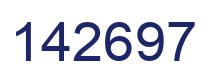 Number 142697 blue image