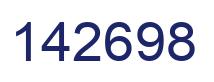 Number 142698 blue image