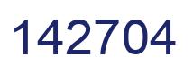 Number 142704 blue image