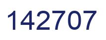 Number 142707 blue image