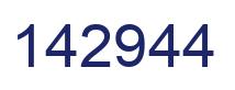 Number 142944 blue image