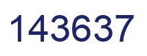 Number 143637 blue image