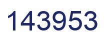 Number 143953 blue image