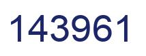 Number 143961 blue image