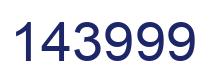 Number 143999 blue image