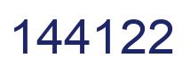 Number 144122 blue image