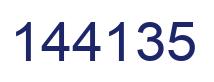Number 144135 blue image