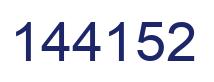 Number 144152 blue image