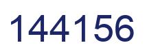 Number 144156 blue image