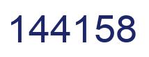 Number 144158 blue image