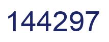 Number 144297 blue image