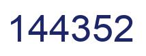 Number 144352 blue image