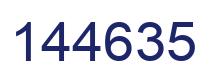 Number 144635 blue image