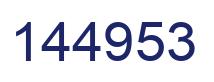 Number 144953 blue image