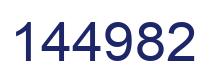 Number 144982 blue image
