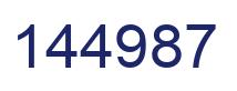 Number 144987 blue image