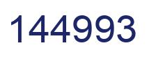Number 144993 blue image