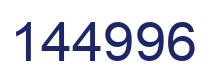 Number 144996 blue image