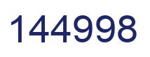 Number 144998 blue image